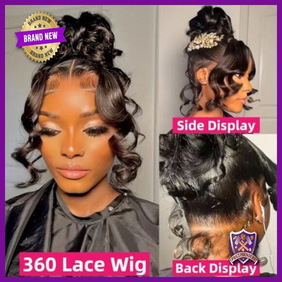 24 Inch 360 Lace Front Wig Human Hair Glueless Pre Plucked 180 Density main image 6